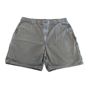 Carhartt Men's Regular Fit Cargo Shorts 6 Pocket Dark Khaki 100% Cotton Size 40